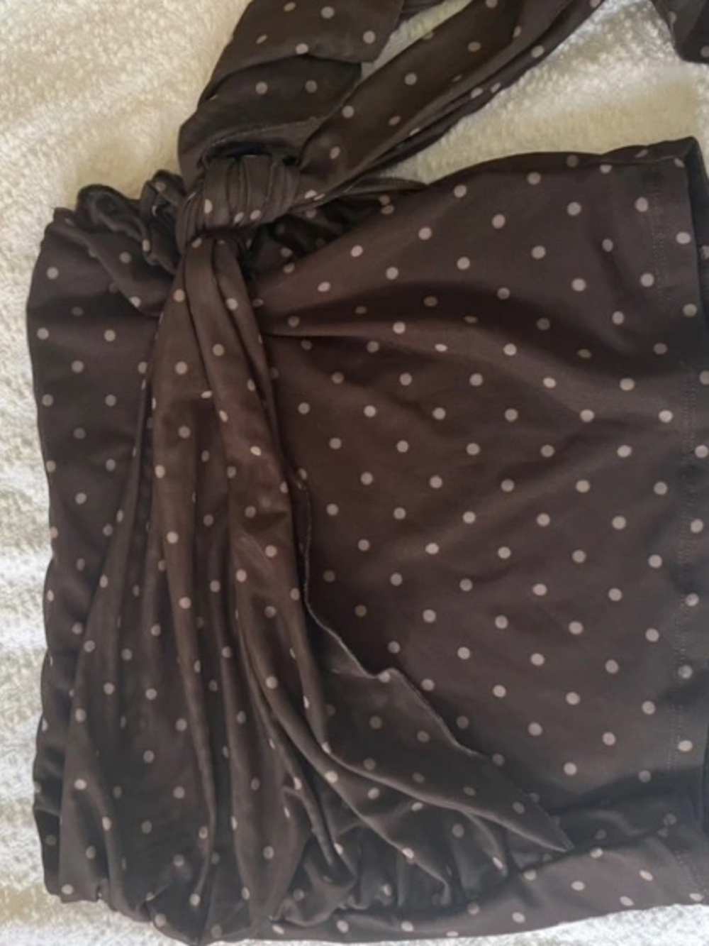 Glassons Brown Polka Dot Tie-Front Mini Skirt